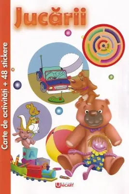 Carte de activitati cu 48 stickere. Jucarii