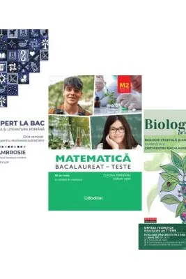 Pachet Bacalaureat 2026. Ghid complet Limba si literatura romana, Matematica M2 Profil Stiinte ale naturii si Biologia pe intelesul tuturor Clasele 9-10 - Delia Ambrosie, Claudia Temneanu, Maria Ioana Cazan