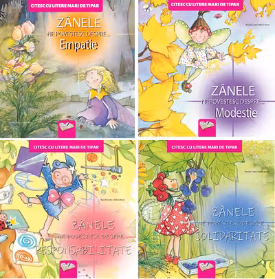 Pachet 4 cărți: Zânele ne povestesc despre. Empatie, Modestie, Responsabilitate, Solidaritate