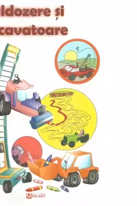 Buldozere si Excavatoare. Carte de activitati + 48 stickere