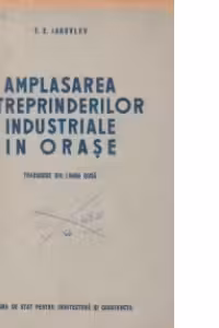 Amplasarea intreprinderilor industriale in orase (traducere din limba rusa)