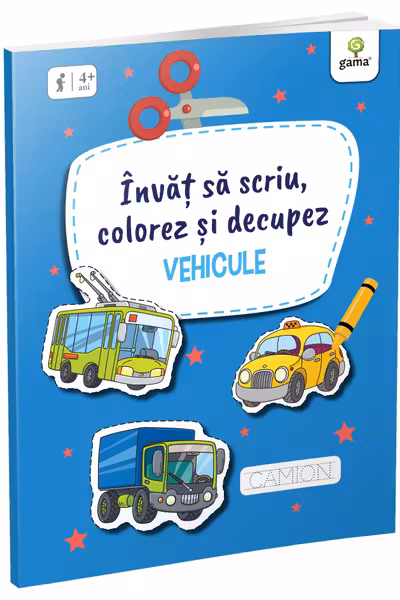 Invat sa scriu, colorez si decupez • Vehicule