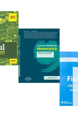 Pachet Bacalaureat 2026. Eseul. Varianta rapida de pregatire, Matematica filiera tehnologica: servicii, resurse si tehnic si Fizica 100 variante rezolvate - Liliana Paicu, Marius Burtea, Doru Badiu