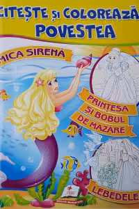 Citeste si coloreaza A4 Mica sirena