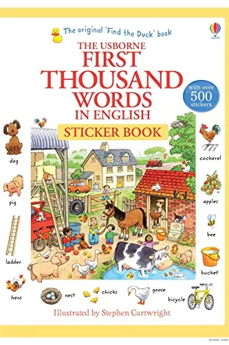 First Thousand Words in English Sticker Book