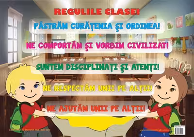 Planșa: Regulile clasei