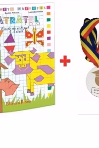 Pachet personalizat pentru finalul anului scolar: Patratel - Carte de colorat 4-5 ani + Medalie 2020