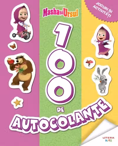 Masha si Ursul - 100 de autocolante. Jocuri si activitati