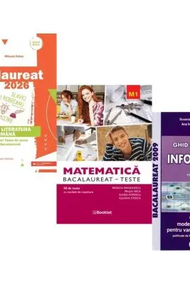 Pachet Bacalaureat 2026. Limba si literatura romana, Matematica M1. Teste si Informatica. Ghid de pregatire clasele 11-12 intensiv Pascal C/C++ - Mihaela Dobos, Rodica Manolescu, Susana Galatean