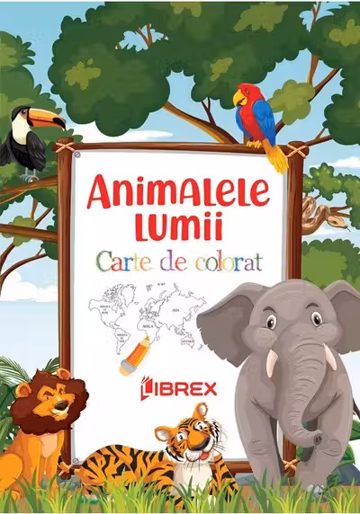 Animalele lumii. Carte de colorat