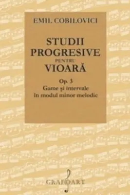 Studii progresive pentru vioara. Op. 3, Game si intervale in modul minor melodic