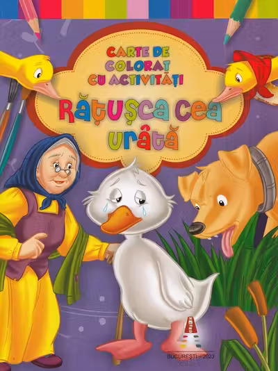 Rățușca cea urâtă. Carte de colorat cu activități