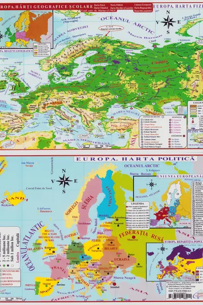 Harta Europa. Pliată