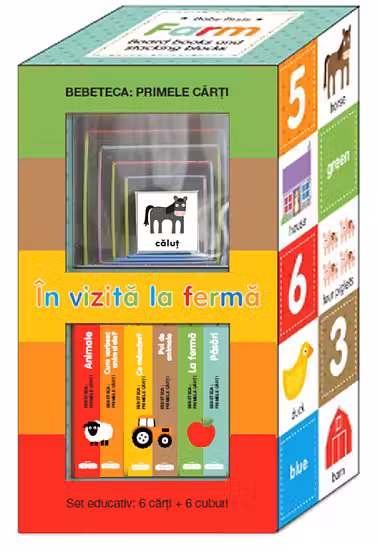 Bebeteca in vizita la ferma Set educativ 6 carti