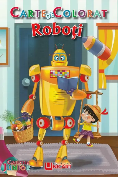 Carte de colorat. Roboți