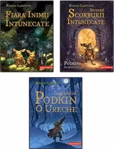 Pachet (3 carti) Saga celor Cinci Taramuri: 1. Legenda lui Podkin O Ureche; 2. Secretul Scorburii Intunecate; 3. Fiara inimii intunecate