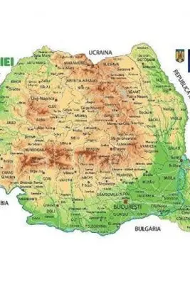 Plansa Harta Romaniei (dimensiune 50 x 70 cm)