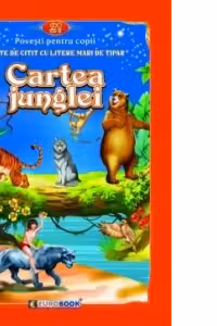 Cartea junglei. Carte de citit cu litere mari de tipar