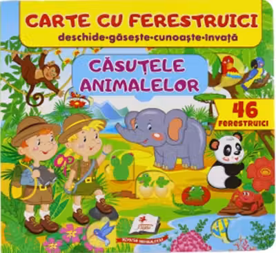 Carte cu ferestruici Casutele animalelor