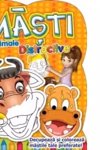 Masti - Animale distractive. Decupeaza si coloreaza mastile tale preferate