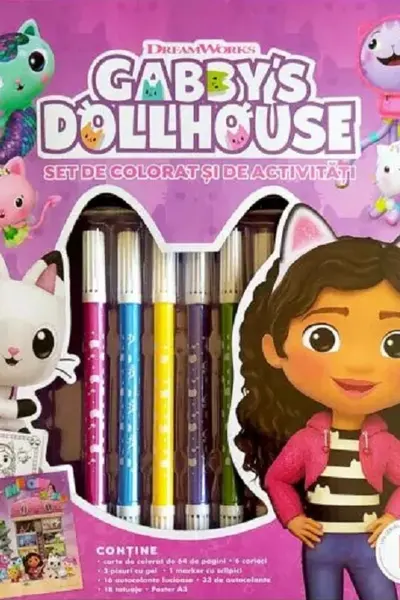 GABBYS DOLLHOUSE. SET DE PICTAT SI ACTIVITATI