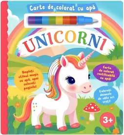 Unicorni carte de colorat cu apa