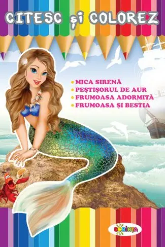 Citesc si colorez - Mica sirena