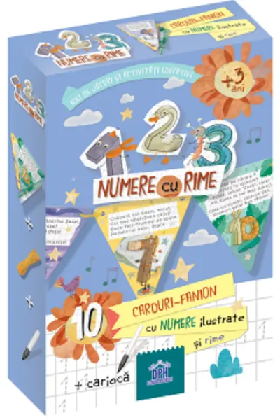 Numere cu rime. Joc educativ. 3 ani+