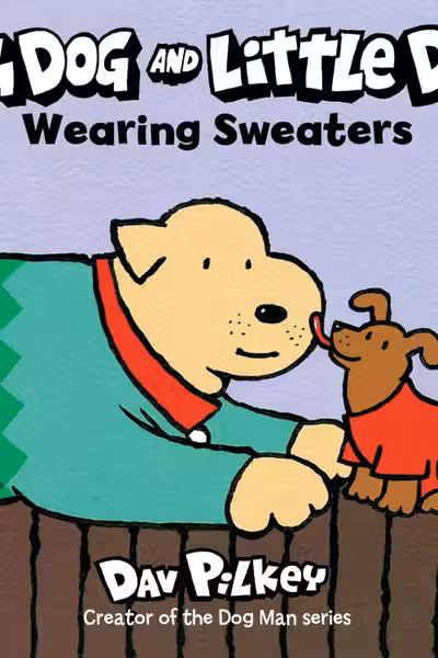Big Dog and Little Dog Wearing Sweaters