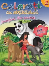 Colorati cu abtibilduri 2 - Imagini din povesti (48 abtibilduri)