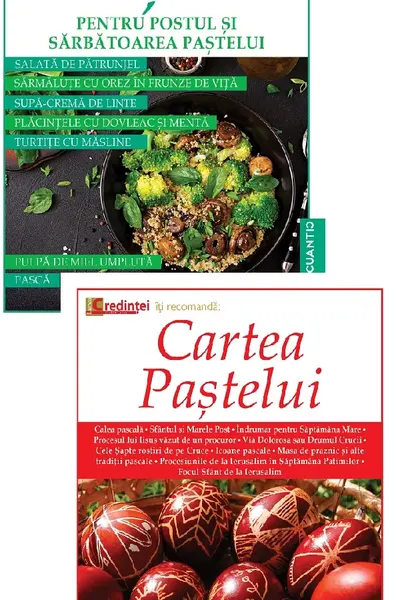 Pachet 2 cărți: Rețete pentru Postul și Sărbătoarea Paștelui + Cartea Paștelui
