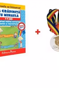 Pachet personalizat pentru finalul anului scolar: Carte de colorat. Sa coloram cu Mihaela, 3-4 ani + Medalie