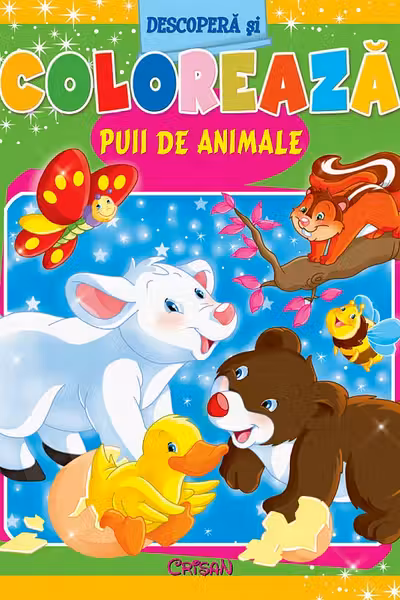 Descoperă și colorează. Puii de animale