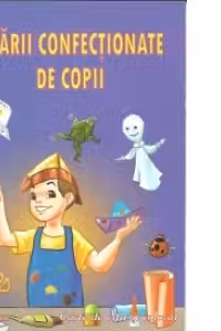 Jucarii confectionate de copii . Carte de citit si colorat