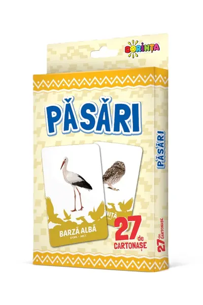27 de cartonase. Pasari