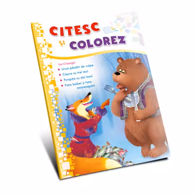 Citesc si colorez - Ursul pacalit de vulpe