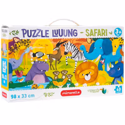 Joc educativ - Puzzle Lung Mimorello - Safari