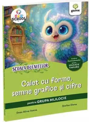 Caiet cu forme, semne grafice si cifre - Grupa mijlocie
