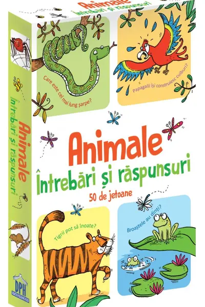 Animale. Întrebări și răspunsuri. 50 de jetoane