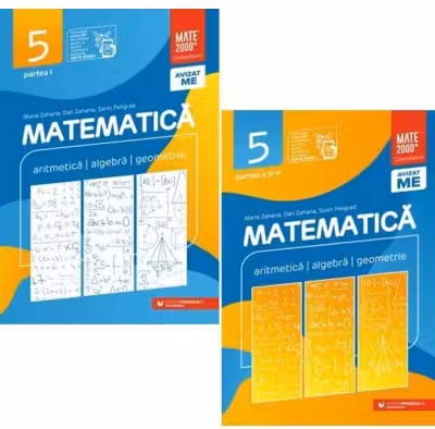 Pachet Consolidare 2025-2026 clasa a 5-a. Matematica. Aritmetica, algebra, geometrie, partea 1 si 2