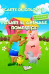 Carte de colorat cu abțibilduri. Păsări și animale domestice