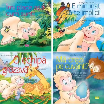 Pachet 4 cărți: Bloky învață valorile