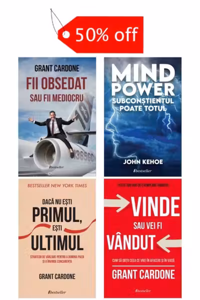 Setul Top 4 Cărți de Business și Dezvoltare Personală (+ Carte Surpriză Cadou)
