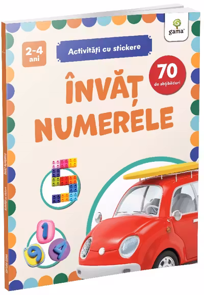 Invat numerele. Activitati cu stickere (2-4 ani)