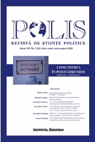 Polis vol.4 nr.4(14) Serie nouă Septembrie-noiembrie 2016 Revista de Științe Politice