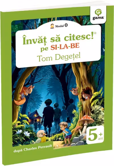 Tom Degetel. Invat sa citesc pe silabe. Nivelul 0 (5-7 ani)