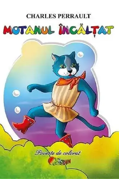 Moțanul încălțat. Poveste de colorat