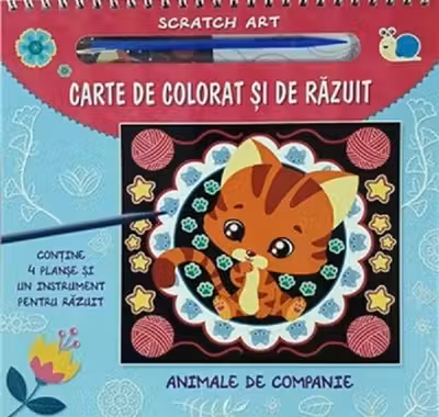 Carte de colorat si de razuit - Animale de companie