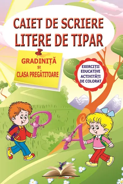 Caiet de scriere litere de tipar - Clasa Pregătitoare