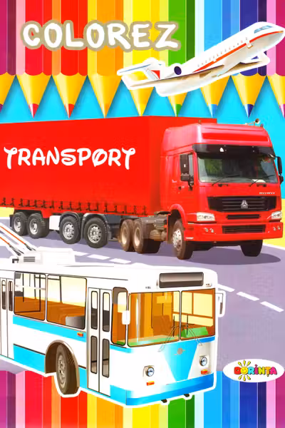 Colorez cu autocolante. Transport. Poligraf design.